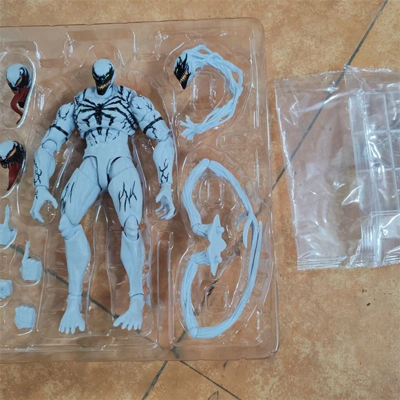 Figura de acción Venom 2 SHF Serie Legends, Agente Venom Blanco, Anime, PVC, Modelo Articulado, Coleccionable, Juguetes, Regalos, 18 cm