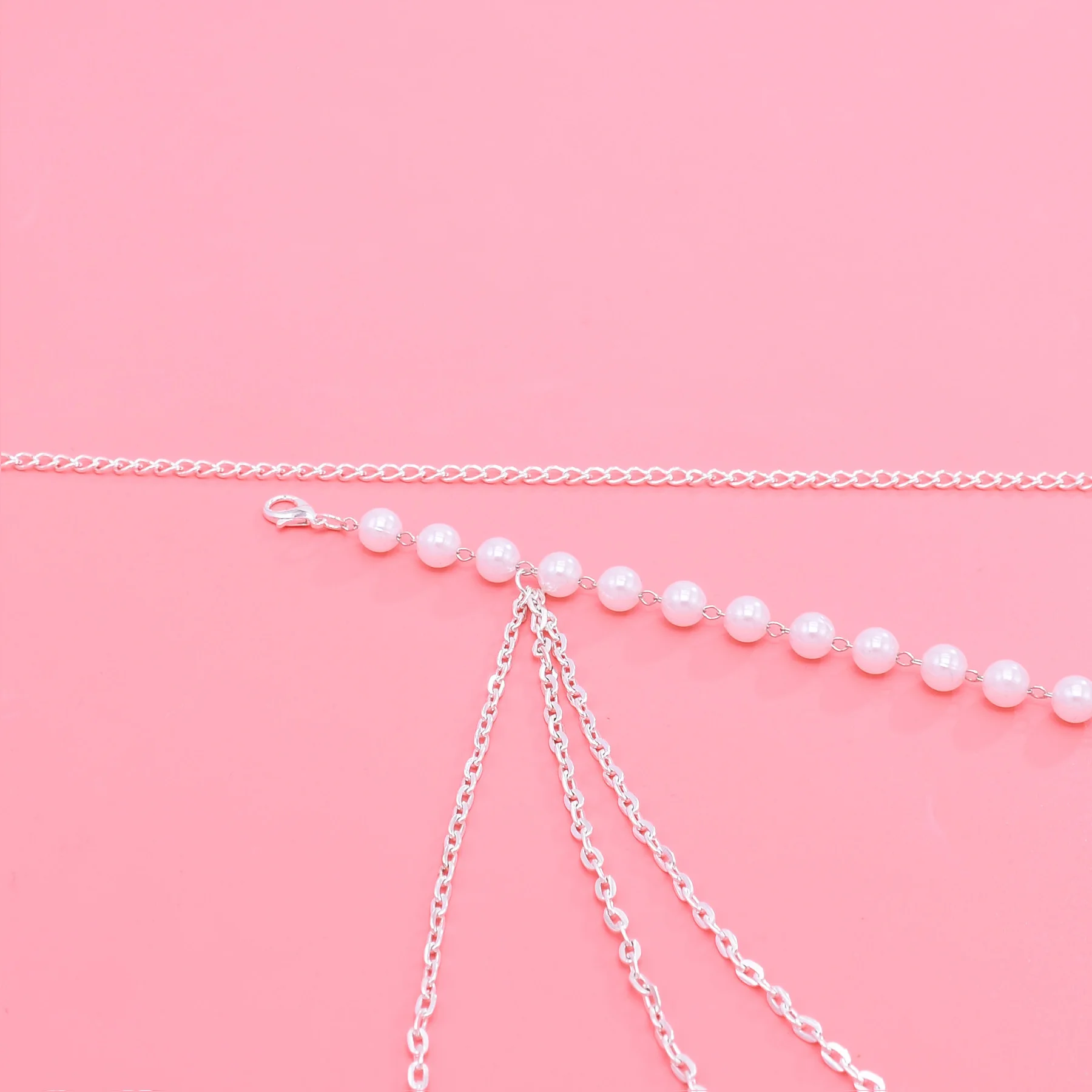 مثير الخصر حزام على شكل سلسلة متعدد الطبقات تقليد اللؤلؤ البطن الجسم سلسلة الموضة العصرية مجوهرات للنساء مهرجان اكسسوارات الحفلات #5