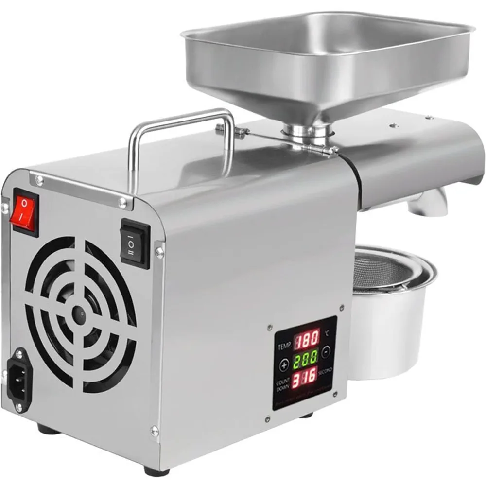 

Oil Press Machine, Automatic Commercial Oil Expeller Extractor Stainless Steel Oil Presser Pressing Mill Maker Machine for Comme