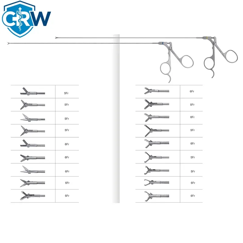 CRW Bestselling Urology Cystoscope Instruments 5Fr 6Fr 7Fr Flexible Foreign Body Forceps 340mm/370mm/410mm/580mm