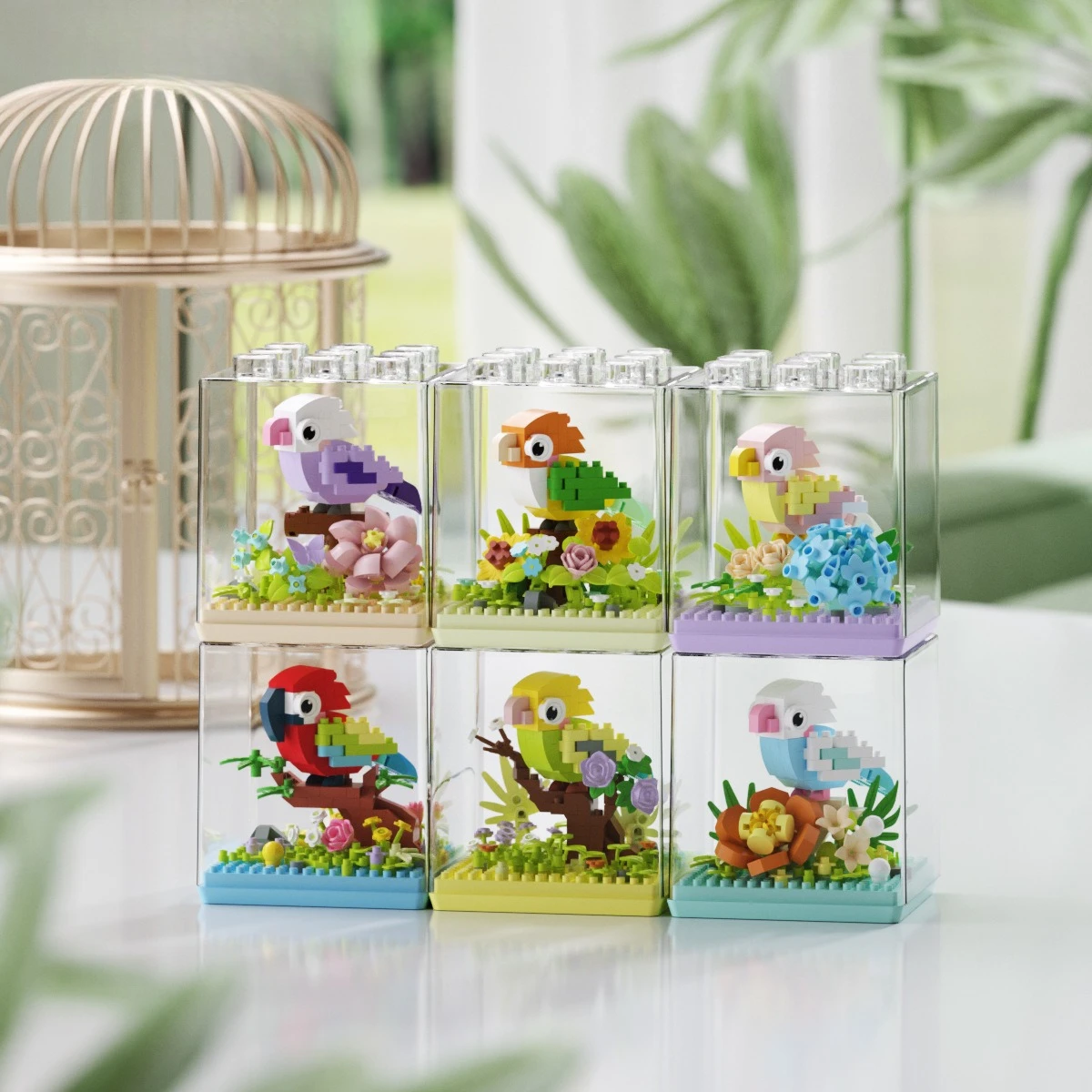 

Creativity Cute little bird parrot building blocks toy.mini building bricks Desktop Decoration.Birthday Gift Friend gift Series