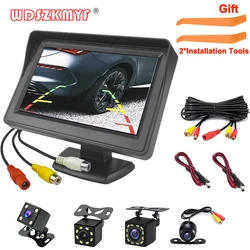 Rear View Camera for Vehicle 4.3Inch Monitor Screen Reversing Camera for Car Dvr Parking System Car Assecories Free Crowbar tool