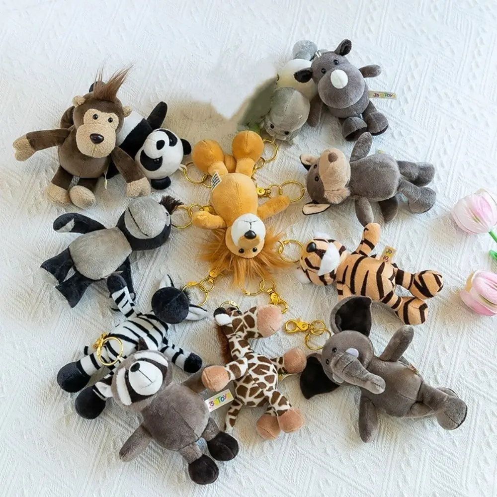 

Милый мультяшный лесной животный плюшевый брелок слон лев волк бегемот коала енот тигр жираф плюшевая мягкая игрушка для девочек