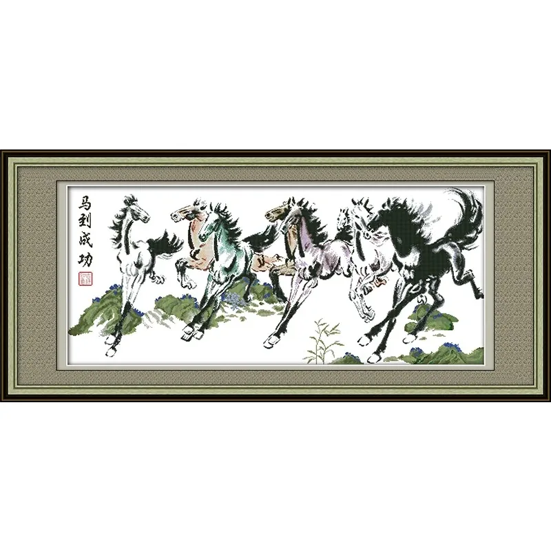 

Wishing you every success(5) (expo edition) cross stitch kit cartoon canvas stitching embroidery DIY handmade needlework