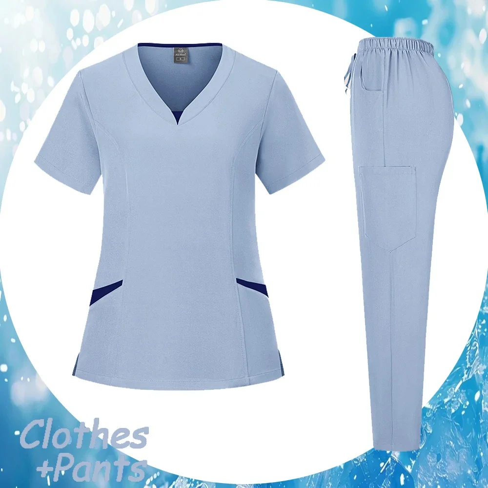 Salão de beleza, hospital, médico, cirurgia dentária, conjunto abrasivo, novo estilo, sala de cirurgia, médico, uniforme de enfermeira de manga curta