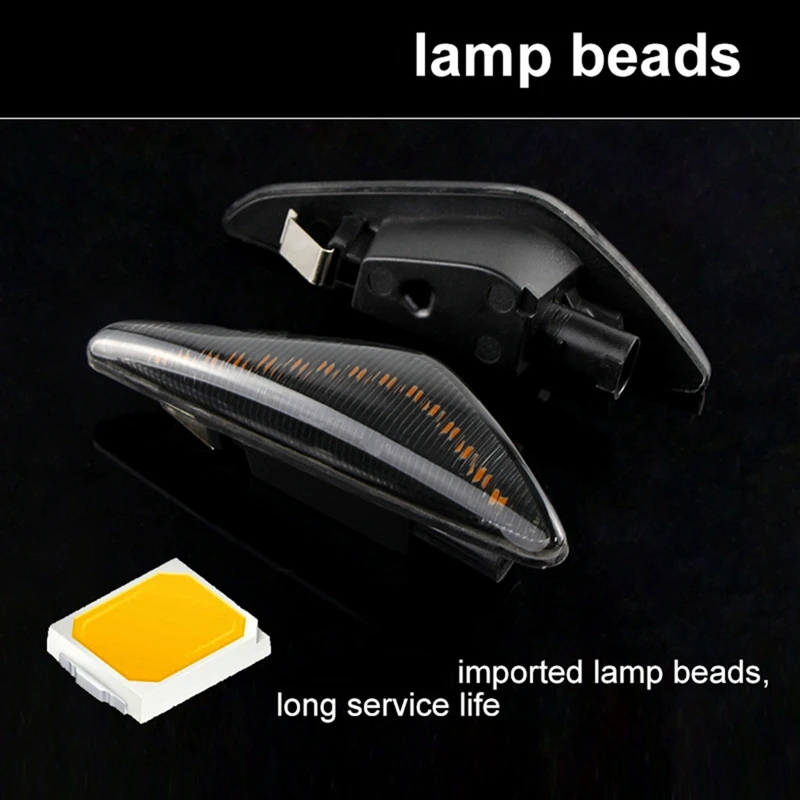 LED Dinâmico Turn Signal Blinker, Fluindo Side Fender Light, BMW X3, F25, X5, E70, X6, E71, E72, 2007-2014, 2pcs