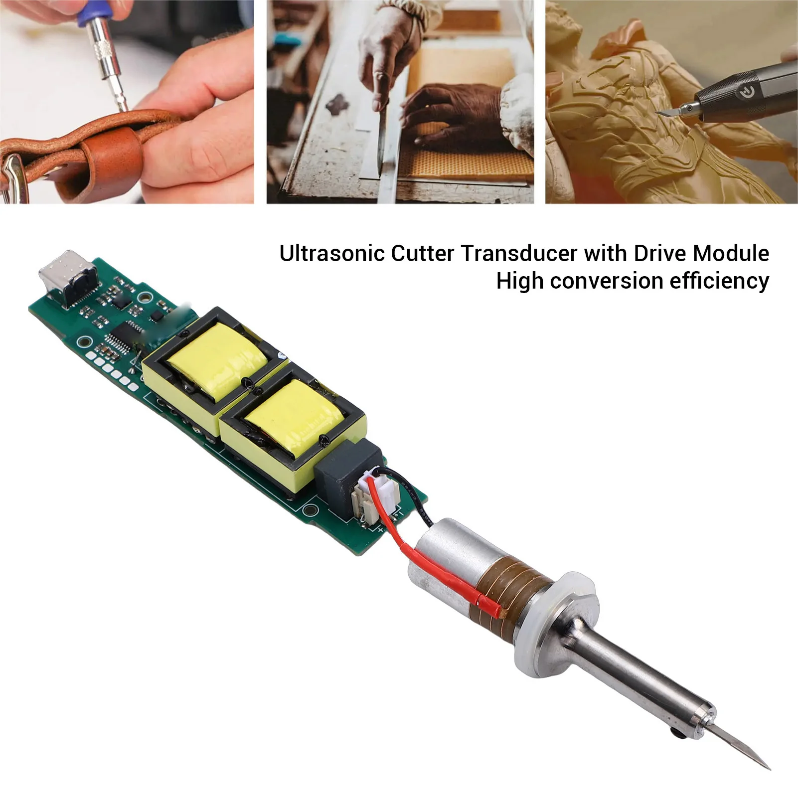 ultrasonic-cutter-transducer-kit-with-driver-module-40khz-accurate-cutting-machine-replacement-for-3d-prints-plastic-wood-resin