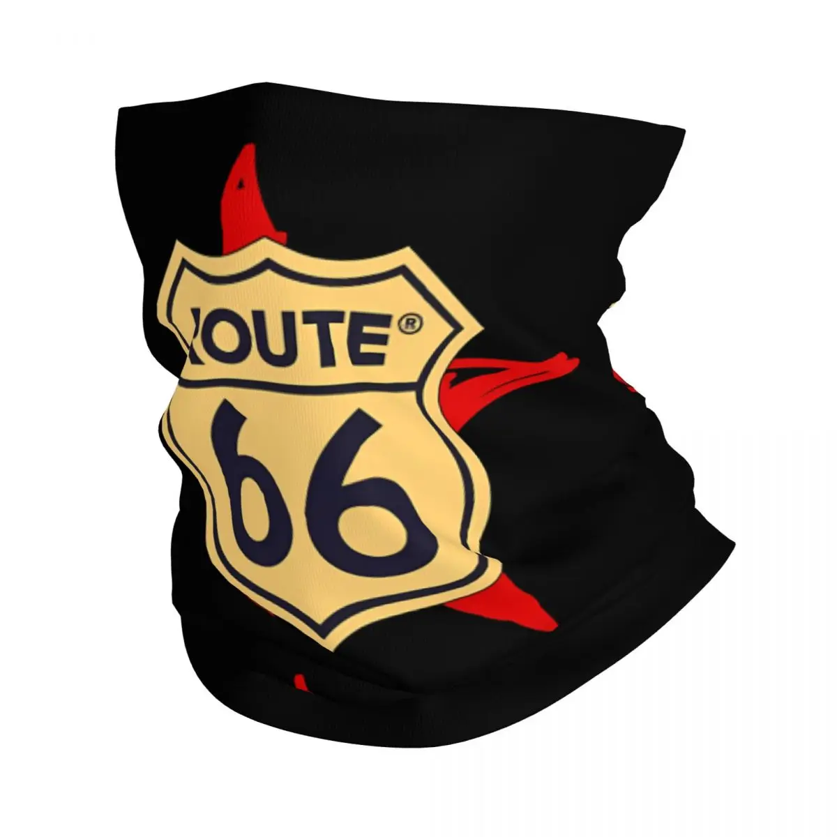 

Historic Motocross Bandana Neck Gaiter Printed Route 66 Face Scarf Running Unisex Adult Breathable