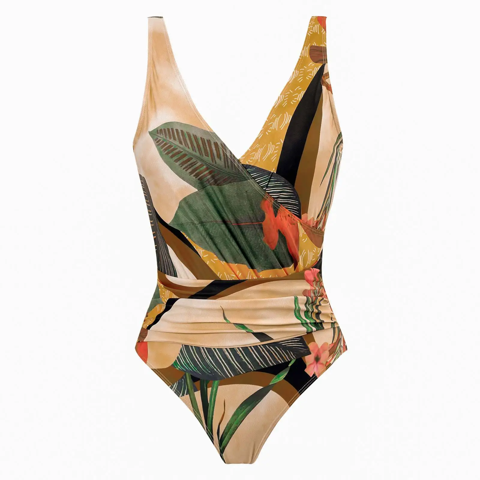 Maiô de uma peça, tamanho grande, design floral, sexy, monokini, tumcontrol, biquíni, para a praia, para as mulheres