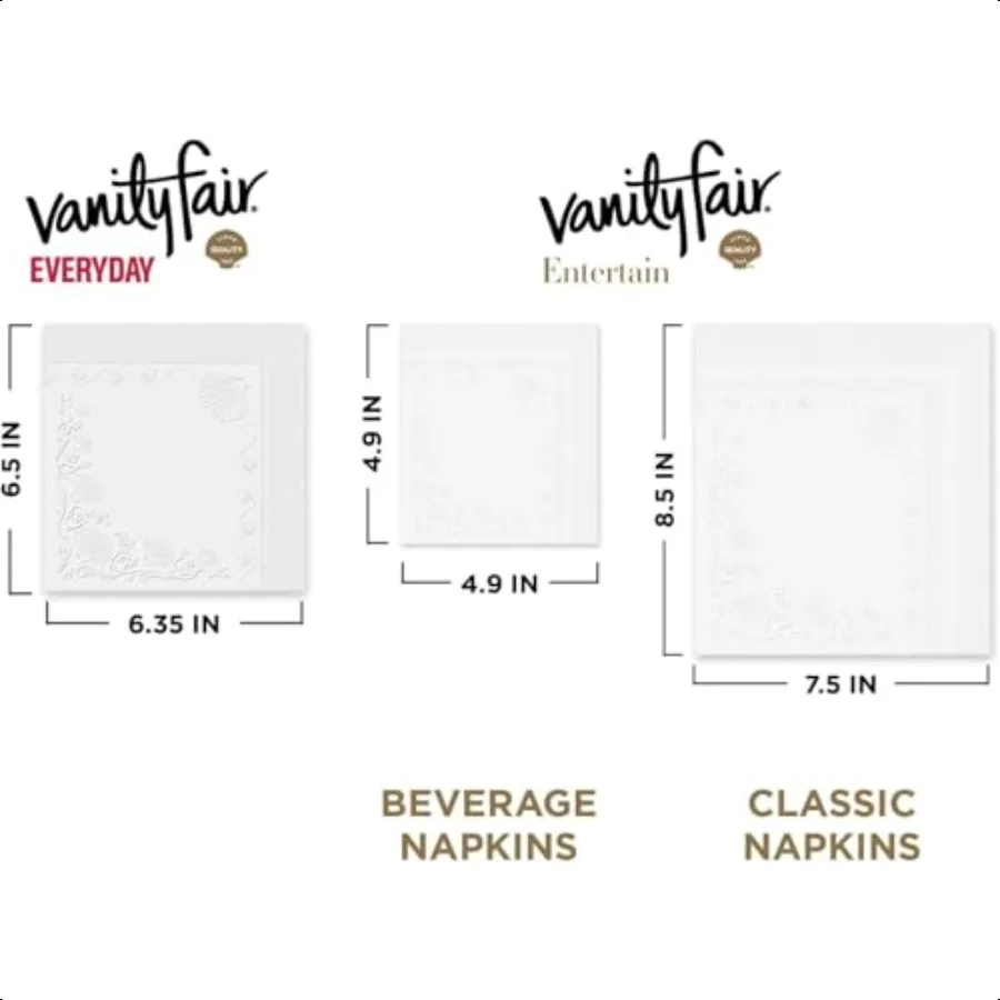 ヴァニティフェア エブリデイ ナプキン 550枚入り ホワイトペーパーナプキン 110枚入り 5パック