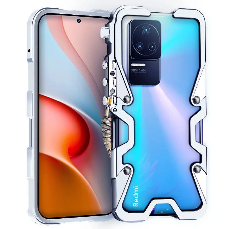 

Aluminum Mechanical Arm Bumper Case For Xiaomi Redmi K50 Pro Redmi K50 Ultra Redmi K40 K40s Case Cover Metal Phone Shell Bag