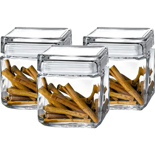 Pasabahce 98667 Landmark Small Size pcs set Square Jar Set