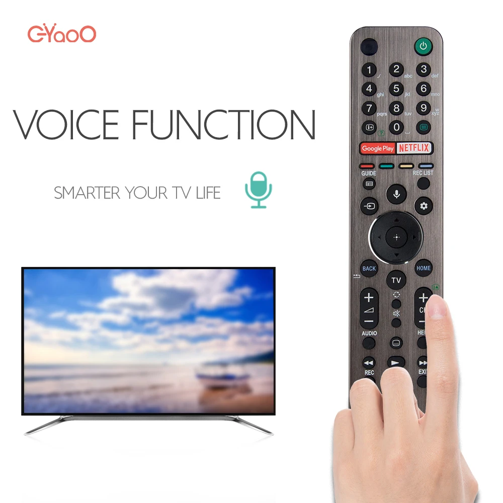 Podświetlenie Voice pilot do telewizora RMF-TX611E zamiennik dla Sony 4K HDTV RMF-TX600U KD-55XH9505 KD-75XH9505 RMF-TX621E ze stopu Aluminium