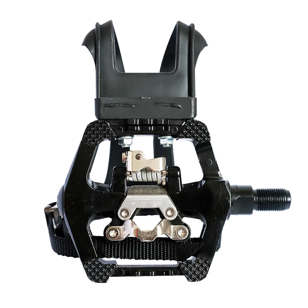 2PCS for Bike Pedals - Hybrid Pedal with Toe Clip and Straps, Suitable for Spin Bike, Indoor Exercise Bikes ,9/16 inch