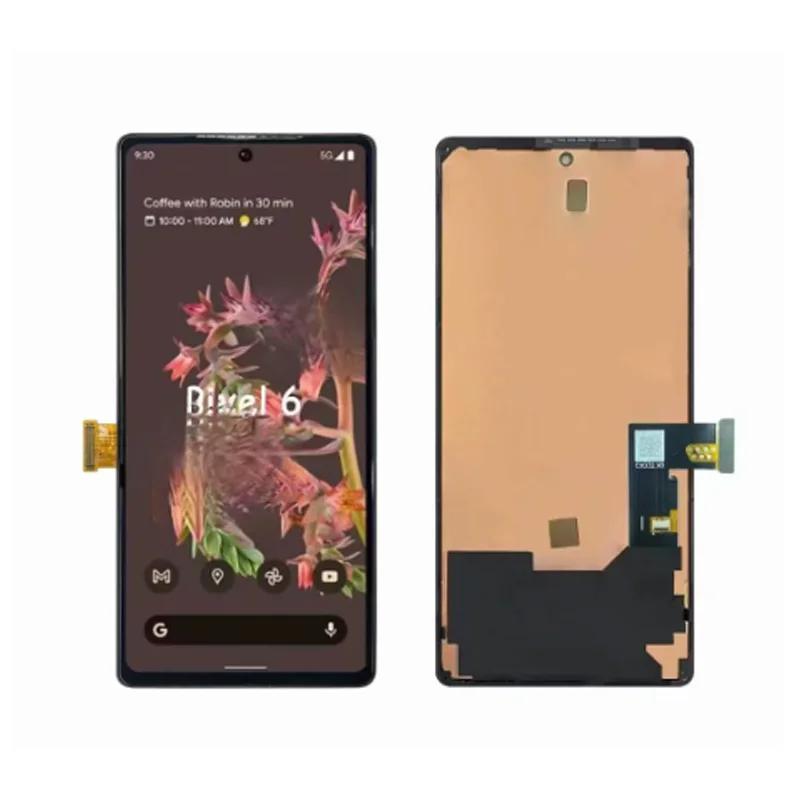 Suitable for Google Pixel 6/7/8 6Pro/7Pro/8Pro 6A/7A/8A LCD Screen Assembly,Pixel 6 OLED Assembly with Bracket - Supports Finger