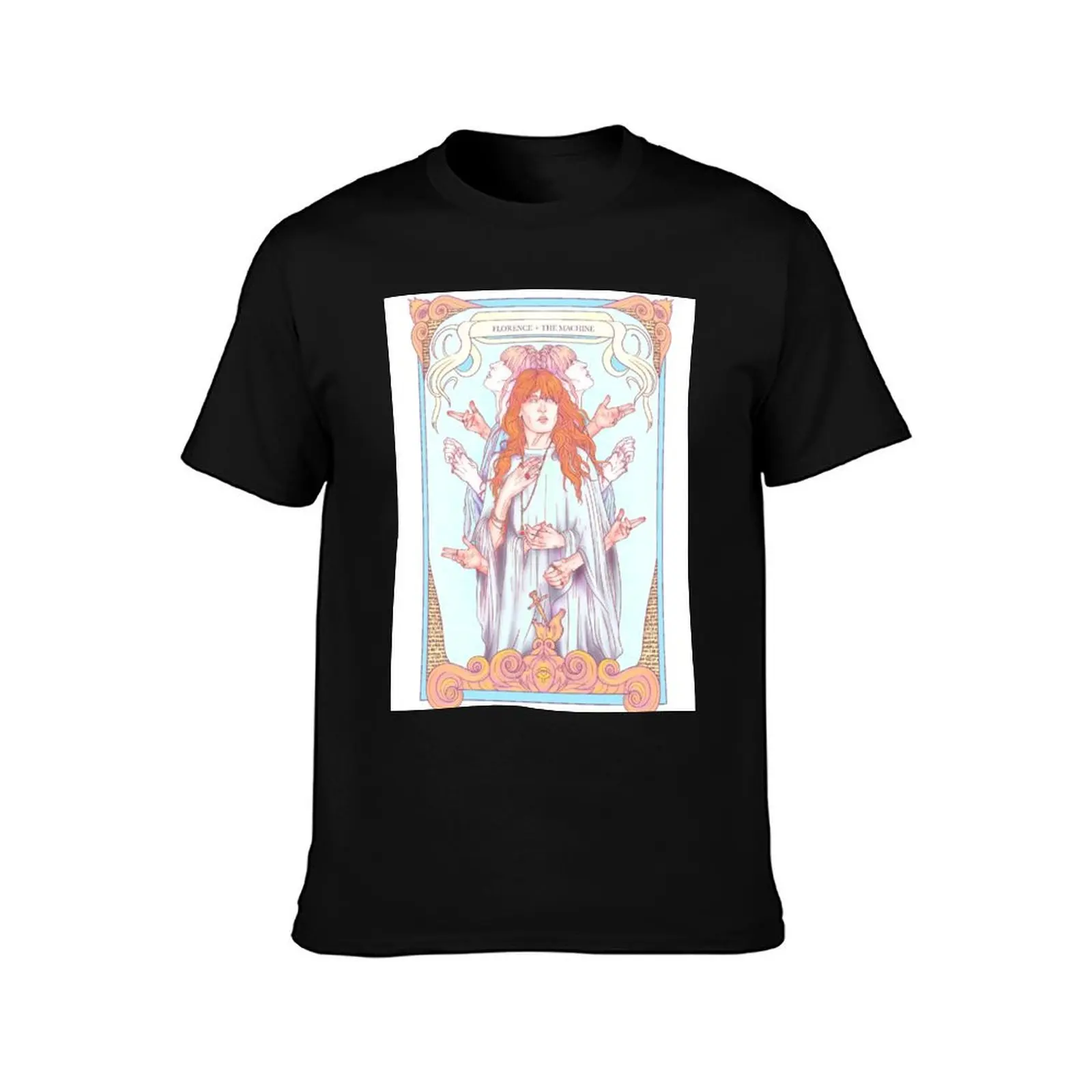 i had to see an angel + florence + the machine T-Shirt Basic Solid Color Short Sleeve Cotton Top T-Shirt