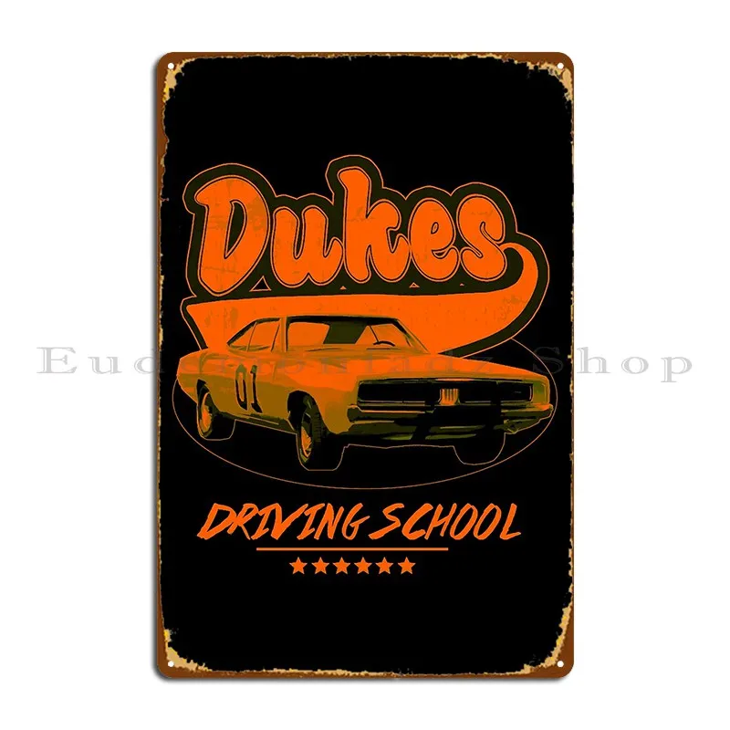 Driving School Dukes Of Hazzard 77 Metal Plaque Poster Mural Cinema Personalized Create Pub Mural Tin Sign Poster