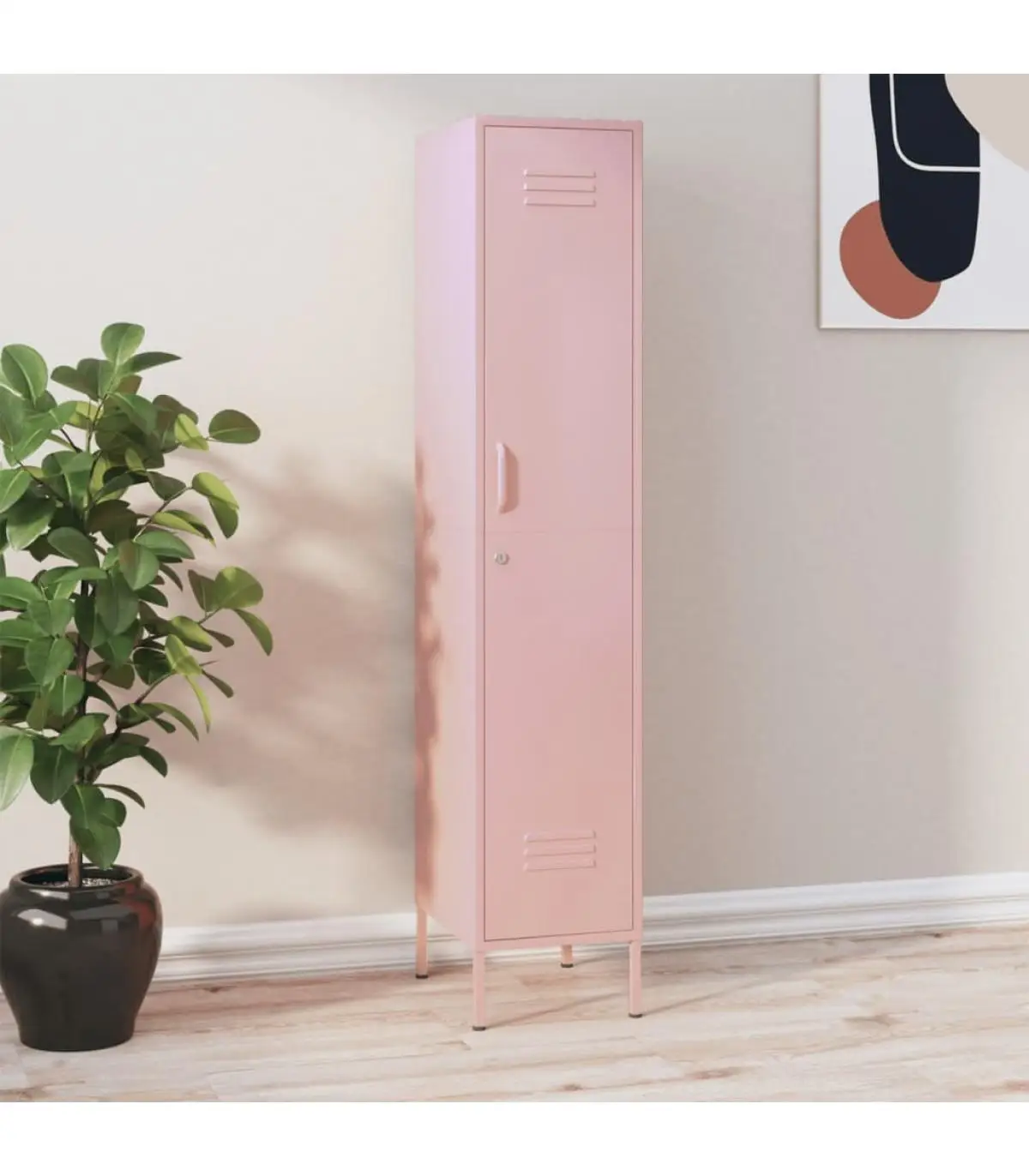 Storage lockers and cabinets pink steel locker cabinet 35x46x180 cm