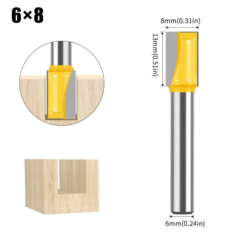 

1pcs 6mm Handle Woodworking Bottom Cleaning Knife Slotting Knife Engraving Machine Trimming Machine Flat Bottom Cleaning Knife