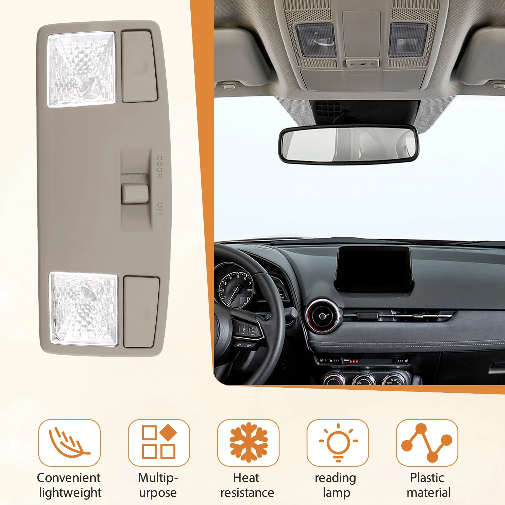 

A13Z-лампа для чтения на крыше автомобиля, потолочный светильник для Mazda 6 GG Mazda 3 BK Mazda 5 2 CX-7 GJ6A-69-970