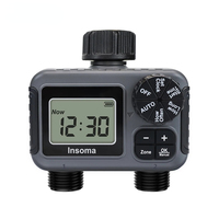 Insoma 2-Zone Sprinkler Timer Programmable Garden Hose Timer Water-Saving Irrigation Controller for Lawn Yard Drip Systems IPX5