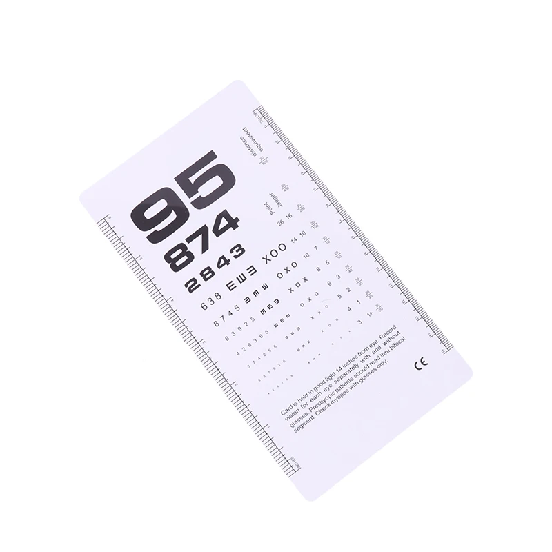 Double Sided Standard Eye Test Chart, Wall Exame Visual, Pingente Exame, Conveniente, Kid Visão Cronograma