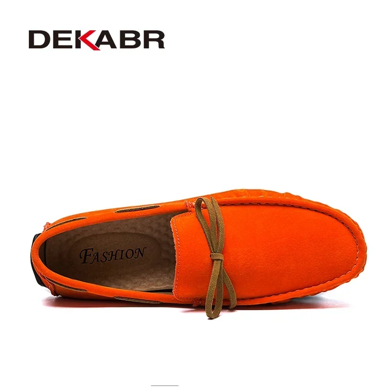 DEKABR Spring Summer Hot Sell Moccasins Men High Quality Pu Leather Loafers Shoes Men Flats Lightweight Driving Shoes Size 35-48