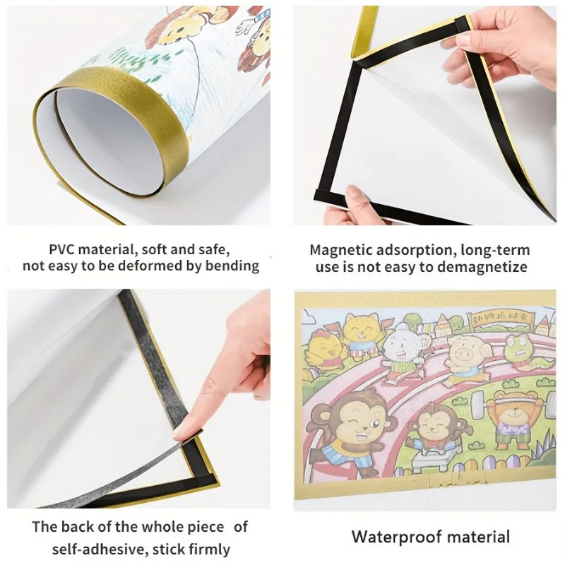1pc Simple A4 with Adhesive Backing Sticky Magnetic Suction File Bag Advertising Display Sign image 6
