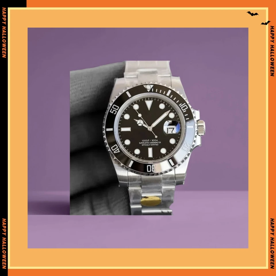 904L Unisex Mechanical Watch Submarine Green/Black Ceramic Steel Best Serial Number Edition Yacht