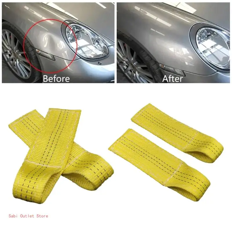 2Pcs Soft Nylon Belt For Car Dent Repair Flexible Tab Tool Car Dent Removal