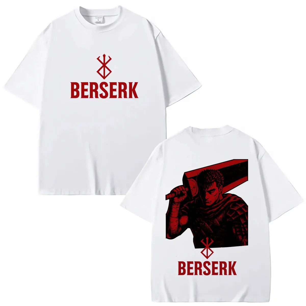 Anime Berserk Vintage Harajuku T Shirt Manga Gatsu Griffith Zodd T-shirts Men Women Cotton Casual Oversized T-Shirt Streetwear