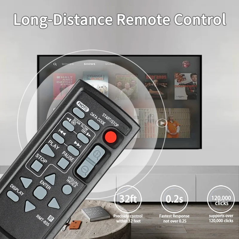 RMT-835 For Sony Remote Control Replacement , For Sony Camcorder HDR-PJ580E PJ790E PJ820E CX900E XR350 CX370 PJ760 CX760