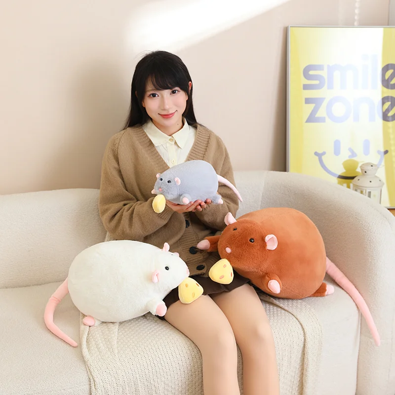 40/70/90 centimetri Pull String Formaggio Ratto Morbido Peluche Ripiene Giocattoli Grande Mouse Bambole Cuscino di Tiro Ratti Svegli Peluche ripiene regali