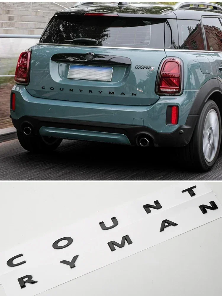 

3D ABS Letters Countryman Logo Rear Trunk Emblem Badge Sticker For Mini Cooper S JCW F54 F55 F56 F57 F60 R55 R56 R57 R60 R61