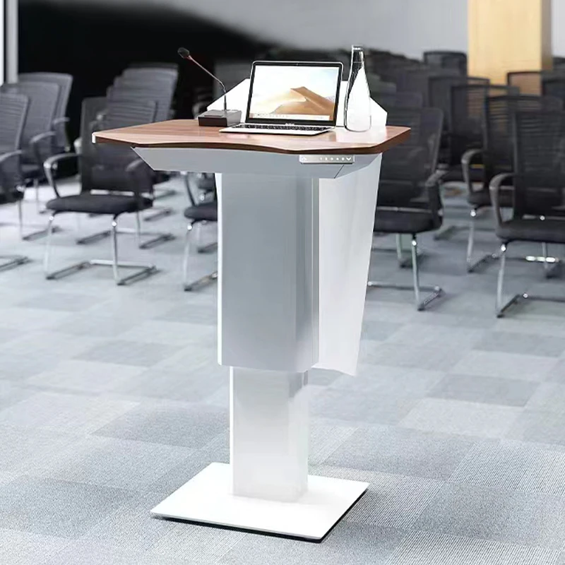 

Electric lift lectern Conference speech Simple modern welcome Reception Shopping guide Host desk Lecture table