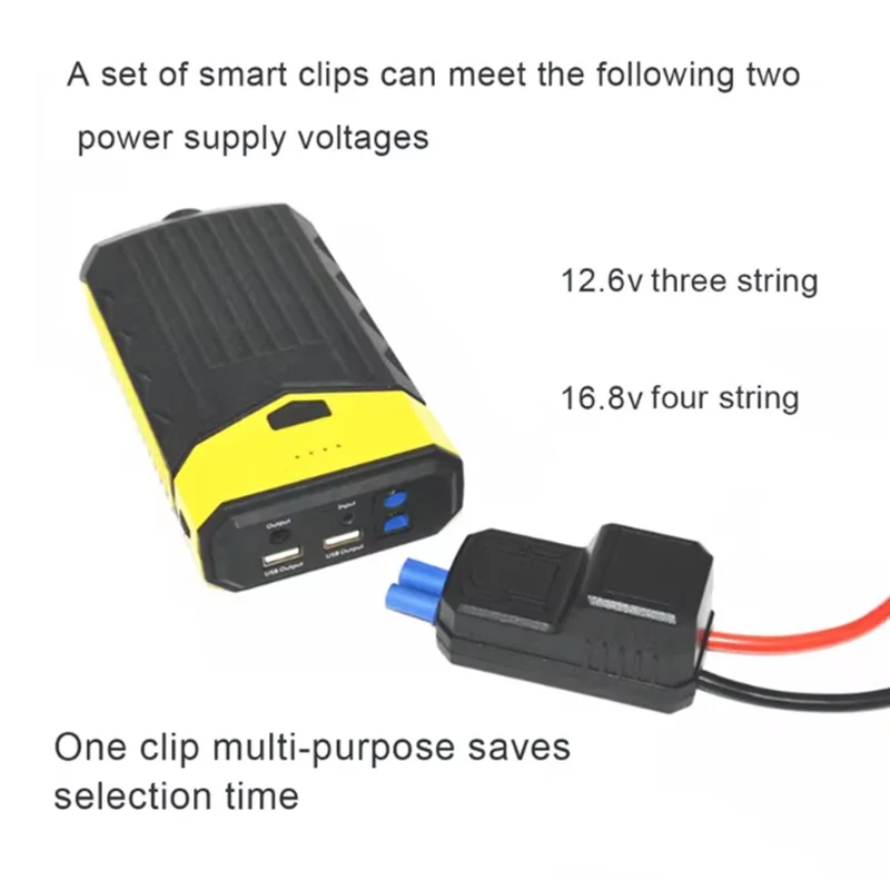 12V 200A Smart Booster kabel pintar EC5 konverter konektor adaptor mobil truk darurat Jump Starter Alligator klem klip