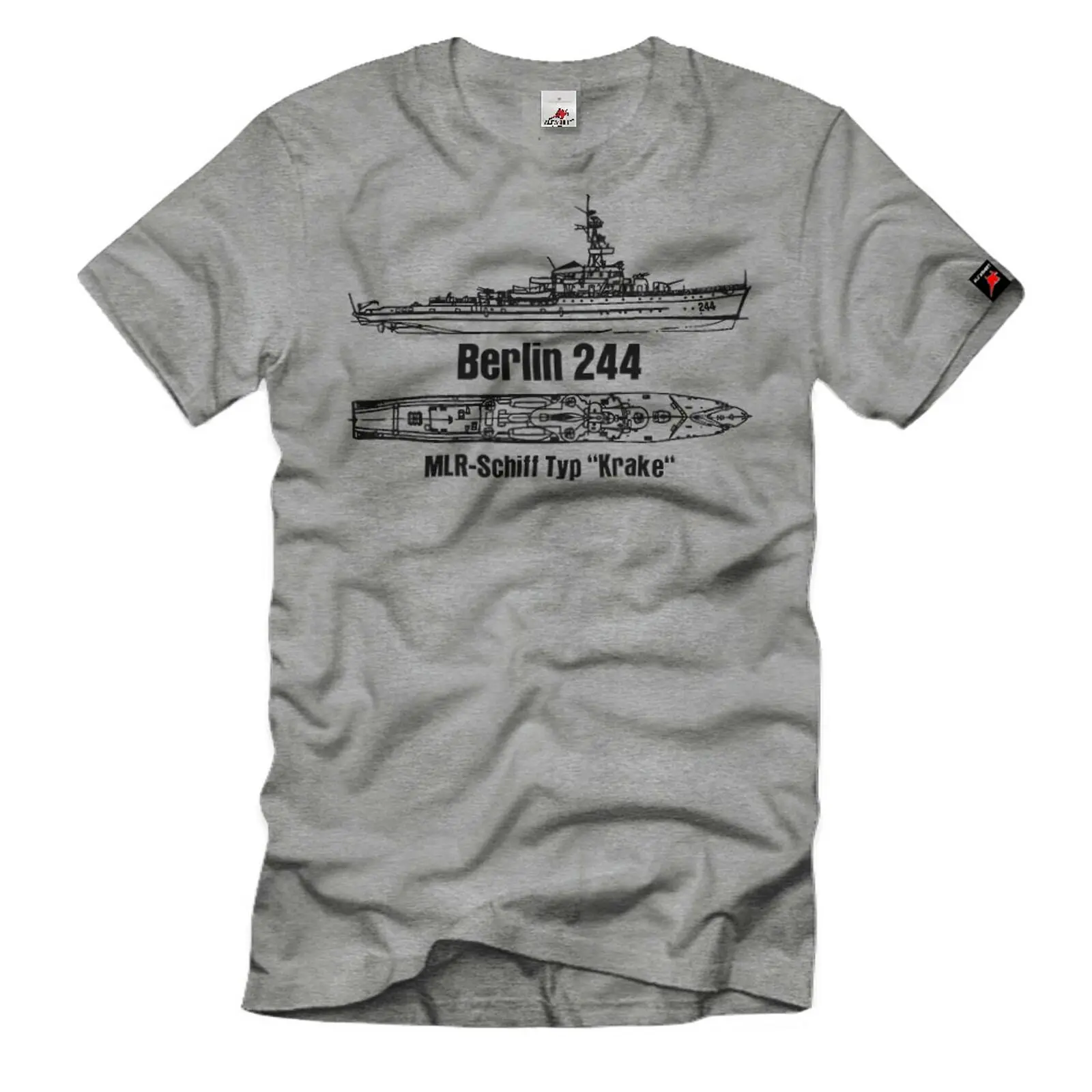Berlin 244 MLR Schiffstyp Oktopus NVA GDR Volksmarine Boot T-Shirt 32652