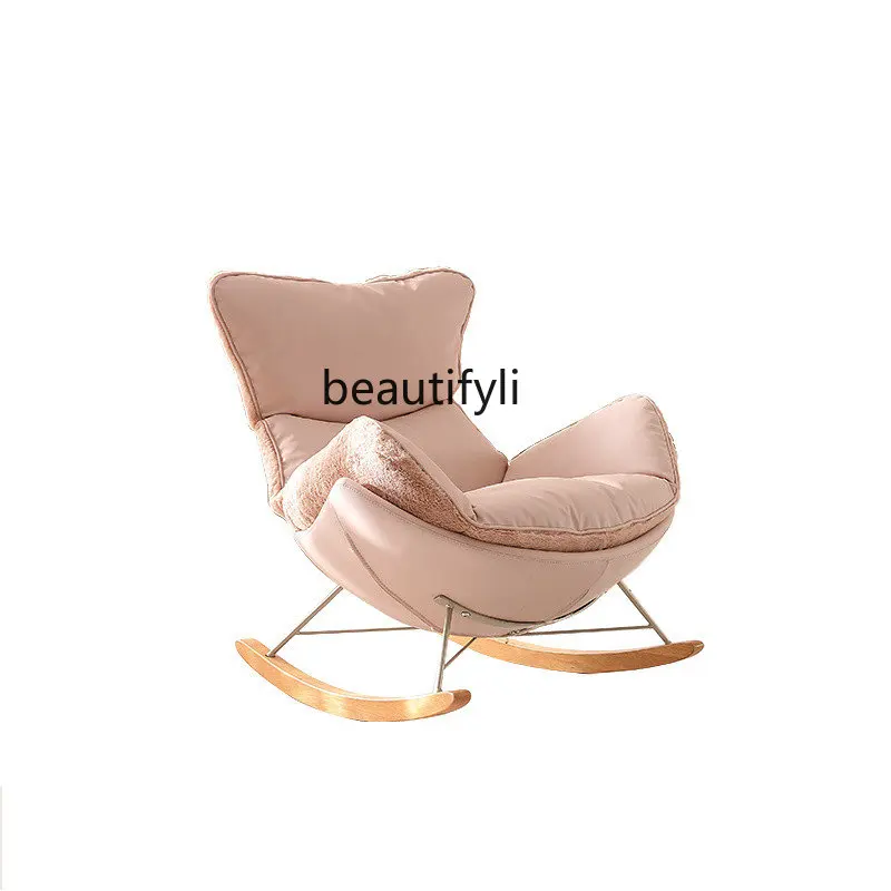 

yj Floating Rocking Chair Simple Leisure Chair Lazy Sofa Light Luxury Leisure Home Rocking Chair