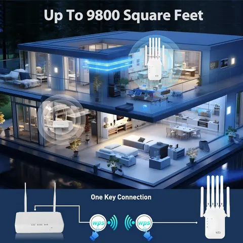 Magecam 1200Mbps Wifi-förstärkare Dubbelband 2.4G 5G Repeater Nätverksexpander Räckviddsförlängare Wifi-signalförstärkare Trådlös router 10 best sales 5g-booster - №8