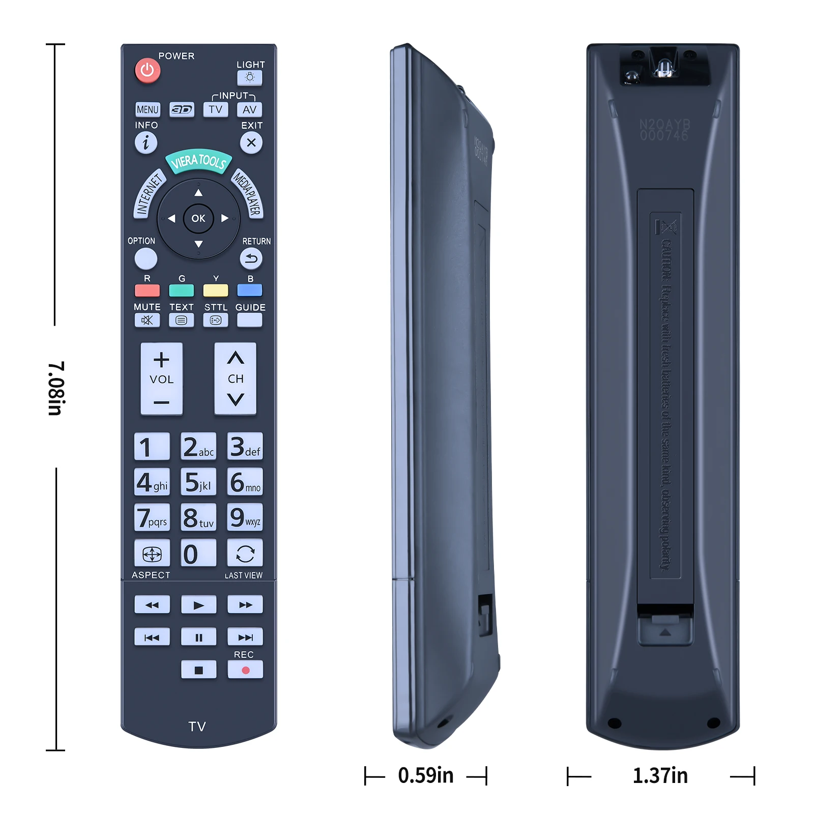 Nuovo telecomando muslimatexper PANASONIC TV per TH58AX800A TH60AS800A TH65AX800A Fernbedienung