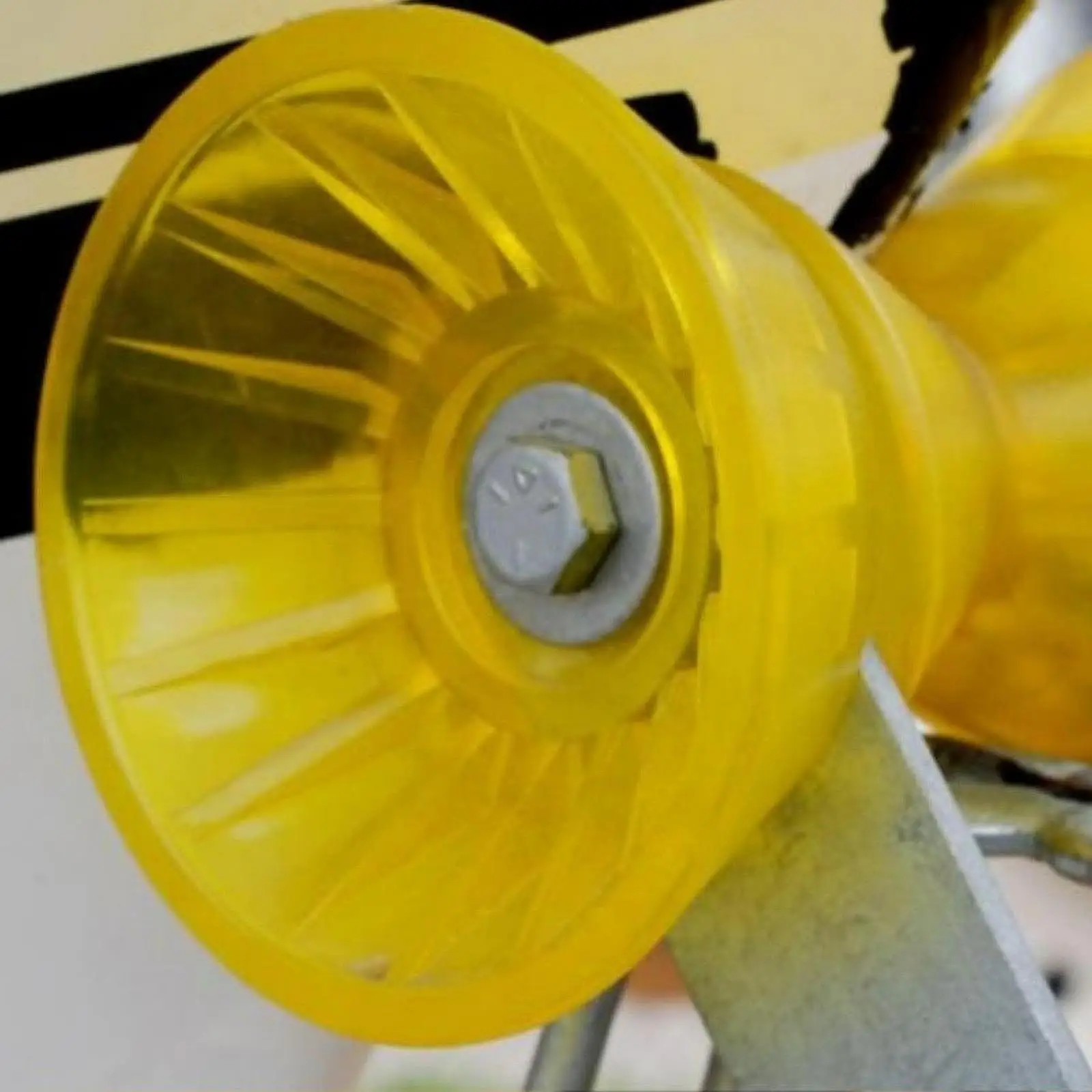 

Generic Boat Trailer Roller Easy Installation Replacement Sturdy Spare Parts PVC Bow Roller Bow Bell Roller Assembly Yellow
