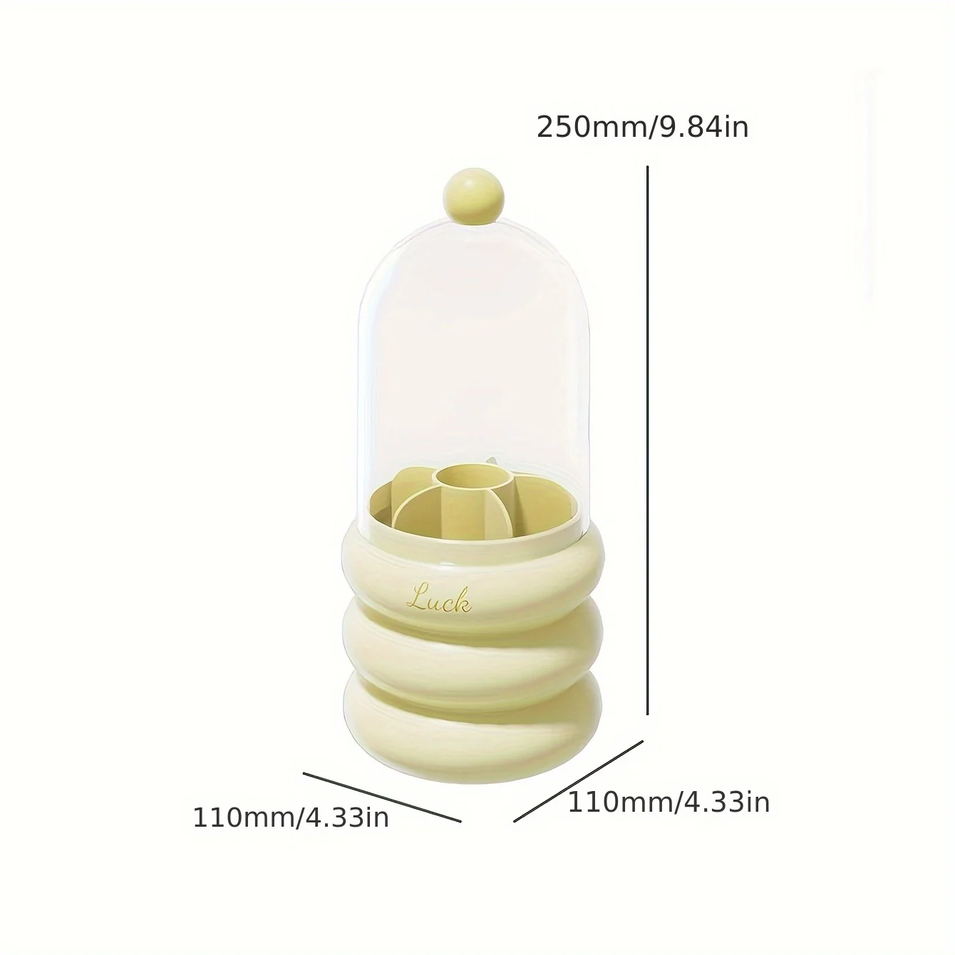 Boîte de rangement multifonctionnelle pour brosses cosmétiques, 1 pièce, conteneur de rangement de maquillage anti-poussière