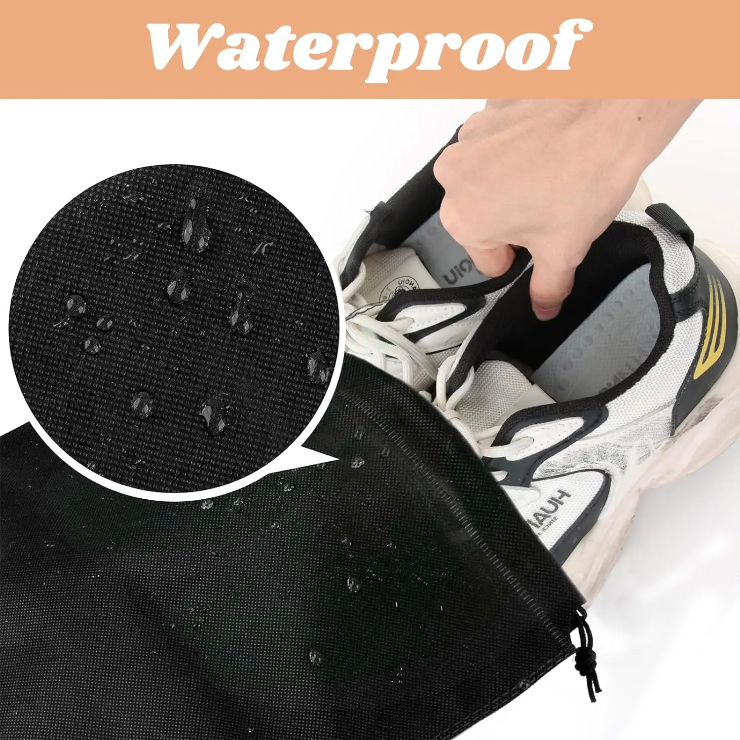 5/10PCS Travel Shoe Bag Portable Dustproof Drawstring Shoes Pouch Organizers Non-Woven Shoes Storage Bags for Sports Shoes Boots