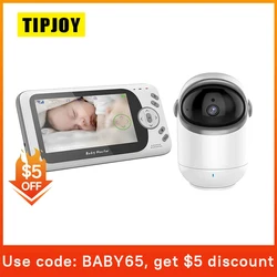 Baby Monitor Vídeo sem fio com controle remoto, 2 Way Intercom, Night Vision, Vigilância de Segurança, Pan and Tilt Camera, 2.4G, 4,3 em