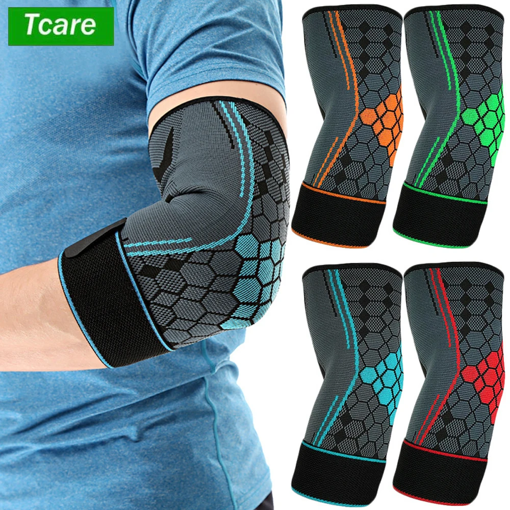 Tcare 1 PC Elbow Brace Compression Support Sleeve for Tendonitis, Tennis Elbow Brace, Golf Elbow, Weightlifting for Gym Workouts