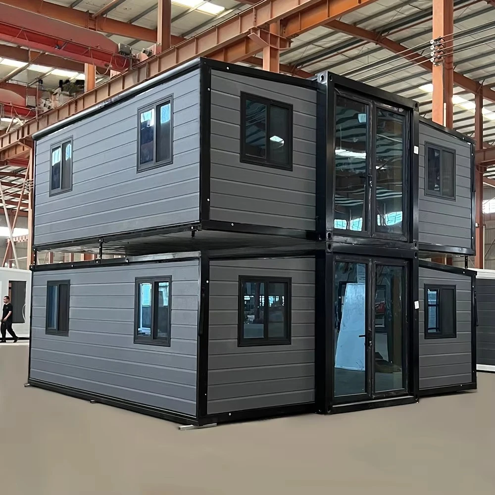 Casa contenedor lista para vivir, casa pequeña prefabricada portátil de 2 dormitorios móvil
