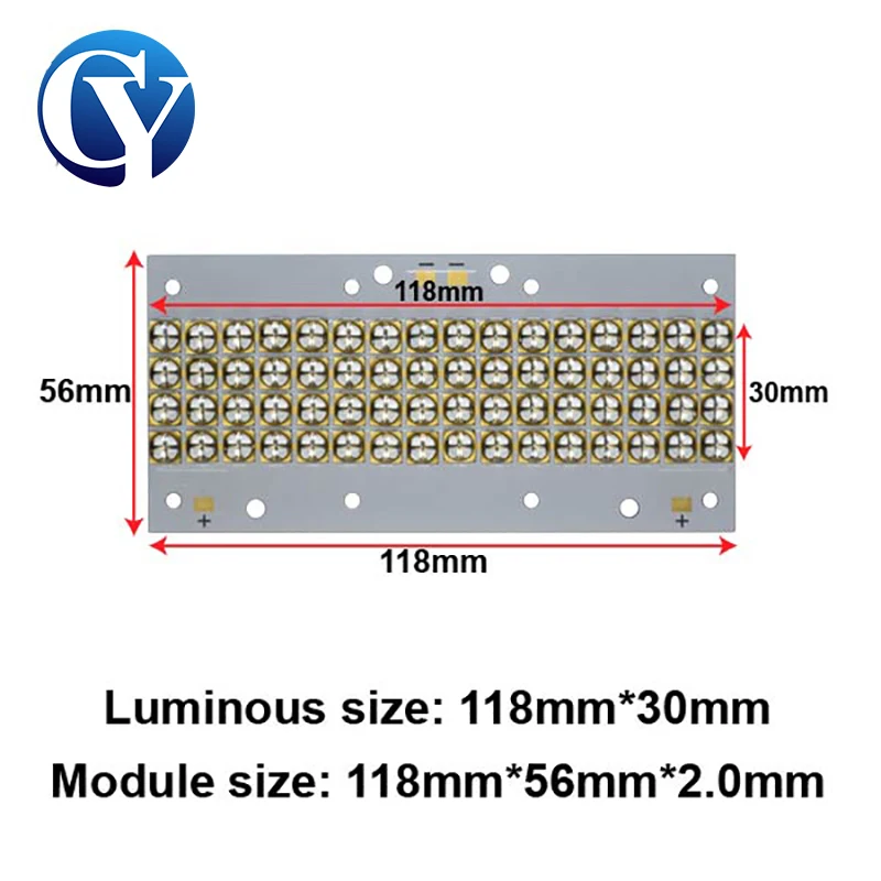 6565 UV LED Module 640W Higt Power Light 10W Chip 365nm 385nm 395nm 405nm Ultraviolet Lamps