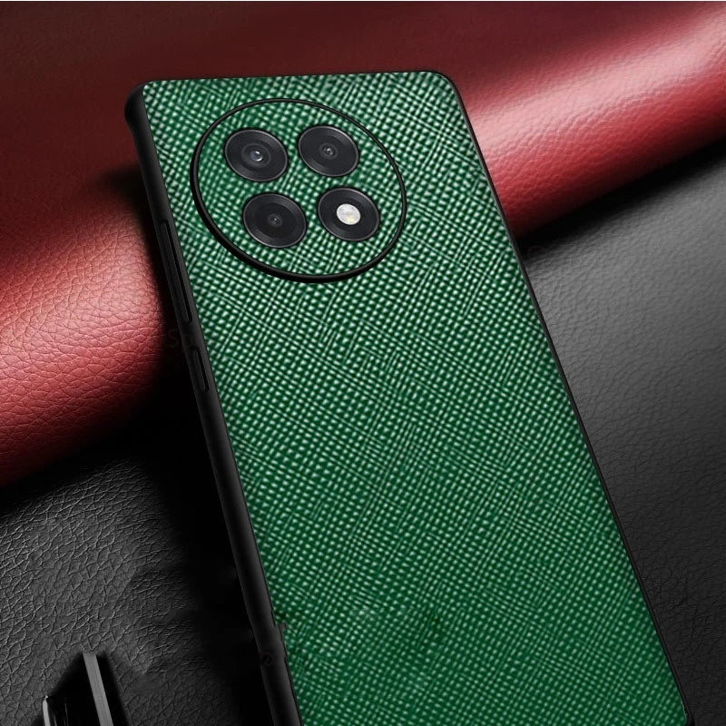 غطاء لهاتف OnePlus 13 12 11 10 Pro 5G حافظة هاتف جلدية متقاطعة لهاتف One Plus Ace5 2 Pro ace3V 2V 3 غطاء خلفي ناعم للإطار