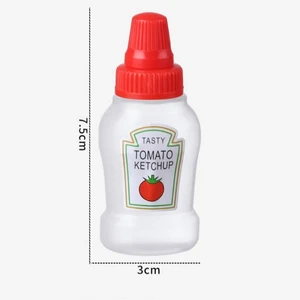 Ketchup tragbare Flasche, Ölflasche, Sauce Lunchbox, Sauce -Flasche, Mini -Picknick, 4pcs 6 Hauptverkaufssauce - №1