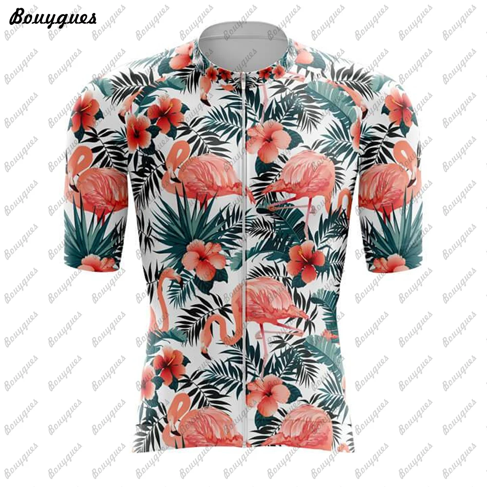 NEW Flamingo Team Cycling Jersey MTB Maillot Bike Shirt Downhill Jersey High Quality Pro Team Tricota Mountain Bicycle Clothing
